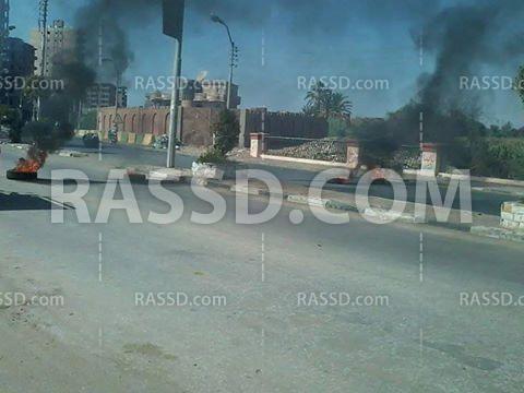 مجهولون يقطعون الطريق الدائري بـ”بني سويف”