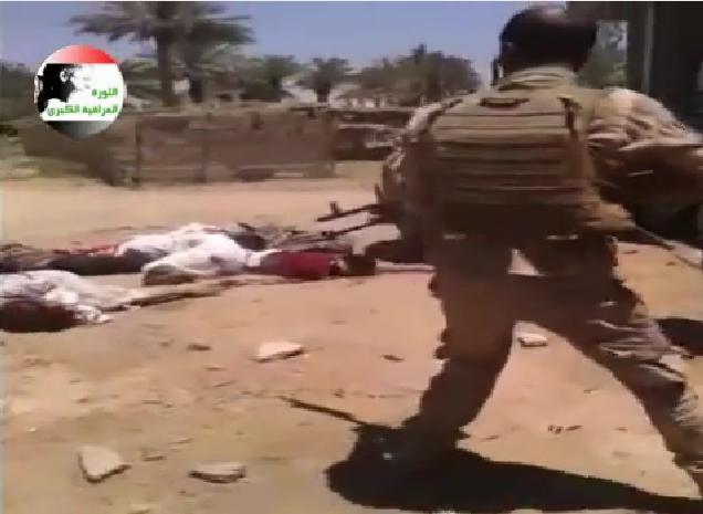 فيديو مسرب للحظة إعدام الجيش العراقي لمدنيين سنة