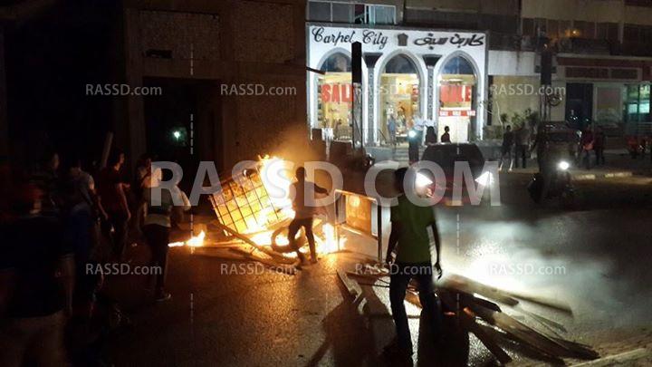 مجهولون يقطعون طريق الهرم الرئيسي