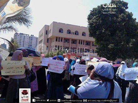 وقفة لطالبات الأزهر بالقاهرة ضمن فعاليات أسبوع “القصاص مطلبنا”