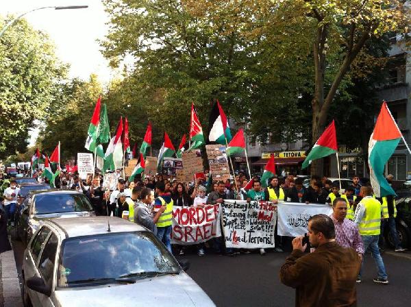 تظاهرة للجاليات العربية في برلين دعمًا للشعب الفلسطيني