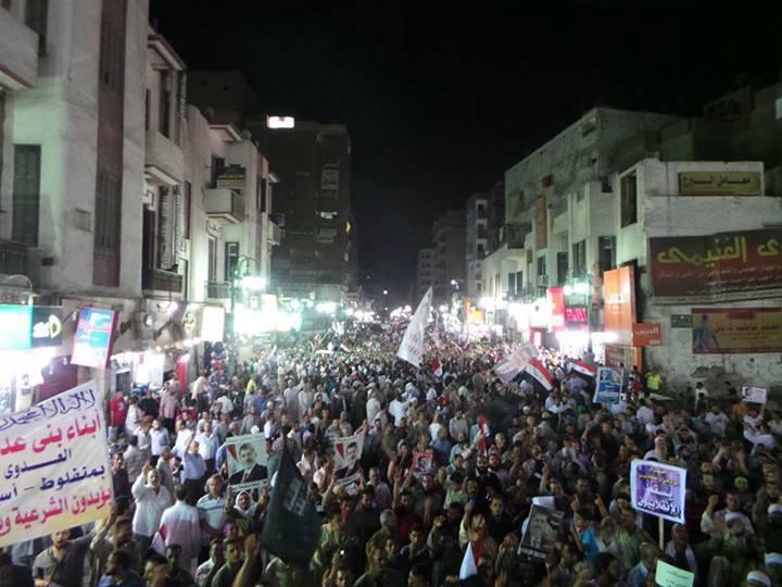 مسيرات ضد الانقلاب العسكري في أسيوط