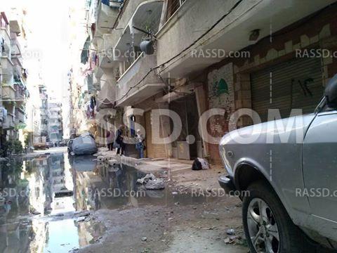 شوارع البيطاش بالإسكندرية تغرق فى مياه الصرف الصحي