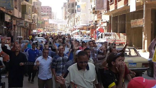 مسيرة في الفيوم تنديدًا بعنف الأمن مع الباعة الجائلين