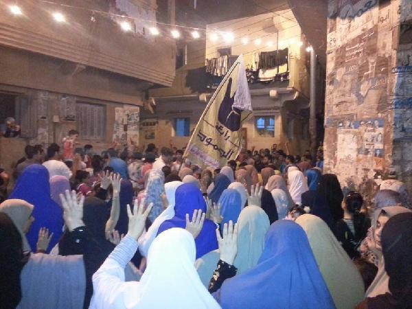 وقفة حاشدة لرافضي الانقلاب في دقهلة بدمياط