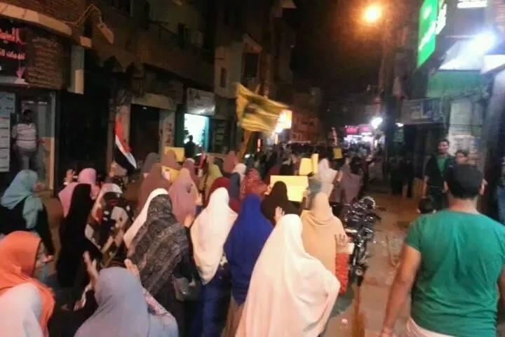 مسيرة ليلية رافضة للانقلاب بـ”بني سويف”