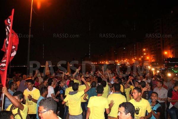 بالصور..أولتراس حرية يقود تظاهرات غرب الاسكندرية