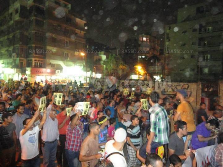 المعادي تواصل تظاهرها ضد الانقلاب