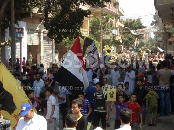 أبوكبير تخرج بمسيرة حاشدة لرفض الانقلاب