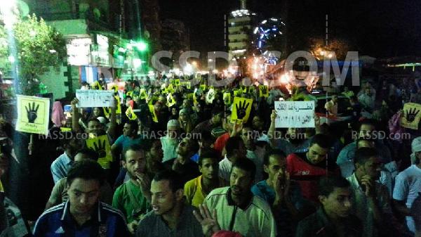 تظاهرة حاشدة لرافضي الانقلاب بالمطرية