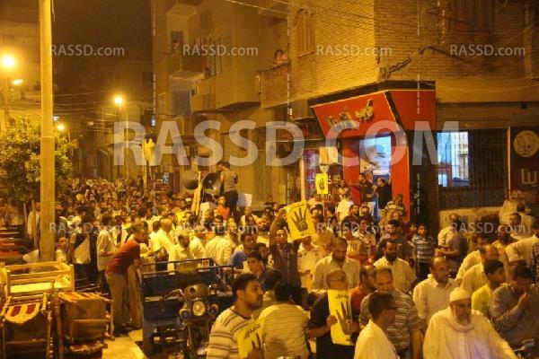 مسيرة حاشدة لرافضي الانقلاب ببنى سويف