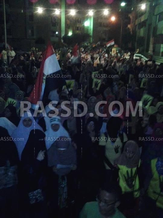 مسيرة حاشدة بالعبور ضد الانقلاب