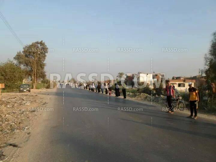 سلسلة بشرية لـ”تحالف دعم الشرعية” بالبحيرة