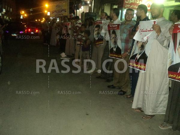 بالصور..وقفة للتنديد بالانقلاب بالبدرشين
