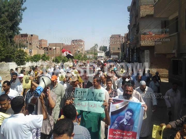 مسيرة حاشد ببنى سويف في جمعة الوفاء لدماء الشهداء