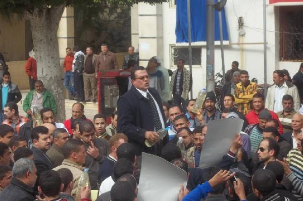 تظاهرة لمؤقتي الزراعة في أشمون أمام “الوزراء” للمطالبة بالتثبيت