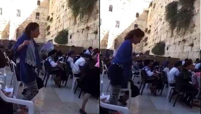 بالفيديو.. اليهود يؤدون صلوات “راقصة” على حائط البراق