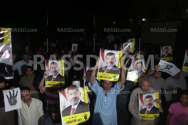 مسيرة ليلة في المنصورية بالجيزة تنديدًا بالانقلاب