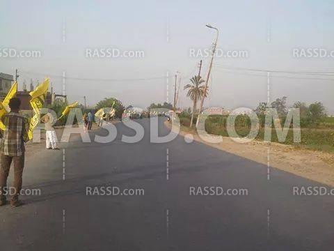 سلسلة بشرية مناهضة للانقلاب في دمنهور بالبحيرة