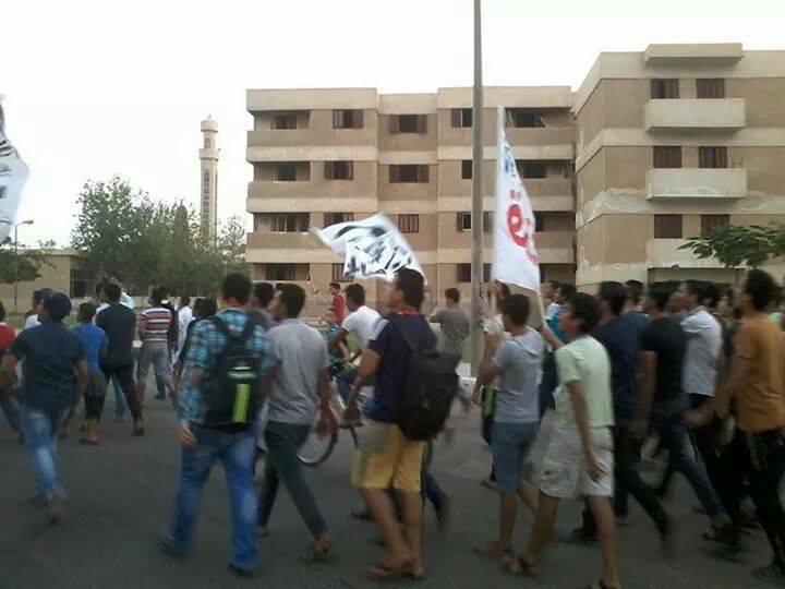 مسيرة لـ”طلاب ضد الانقلاب” في “مدينة السادات”