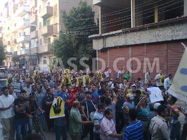 مسيرة حاشدة بكفرالزيات للرد على حملة الاعتقالات