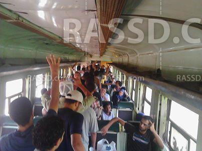 وقفة شباب ضد الانقلاب بقطار ميت غمر- الزقازيق