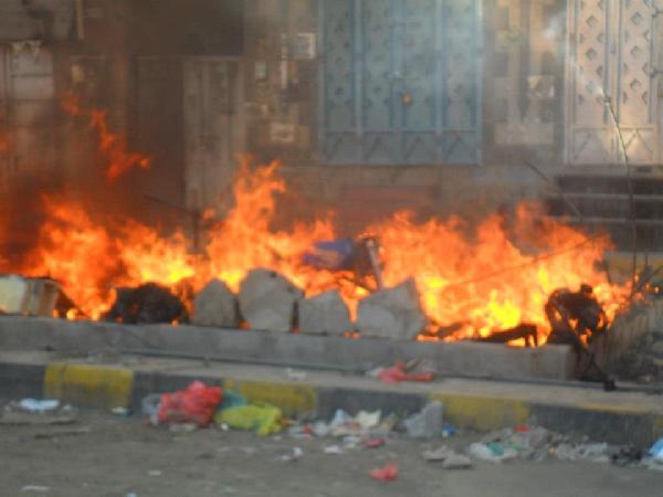 حريق بالدلنجات بسبب ماس كهربائي دون إصابات