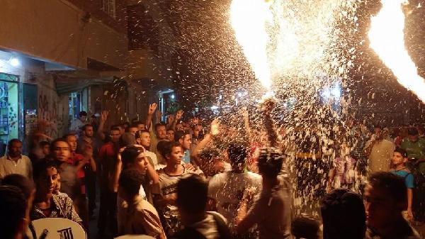 مسيرة  ليلية في “دهشور” بالجيزة رفضًا للانقلاب