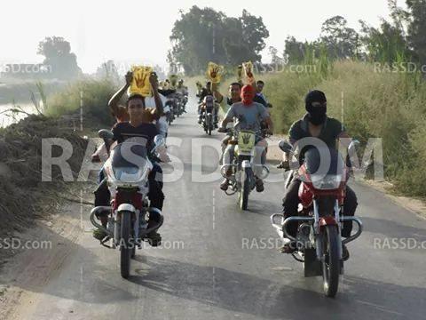 مسيرة بالدراجات البخارية في حوش عيسى بالبحيرة