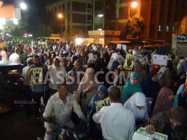 مسيرة لأهالي شبرا الخيمة ضد الانقلاب