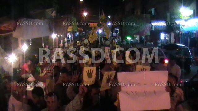 بالصور..بني سويف تواصل مسيراتها الليلية الرافضة للإنقلاب