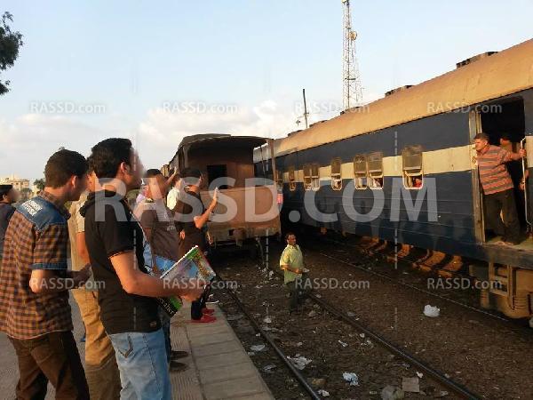 وقفة لـ”شباب ضد الانقلاب” على محطة قطار دمياط