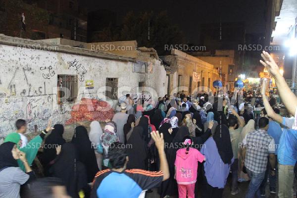 مسيرة لرافضي الانقلاب في الوراق بالجيزة