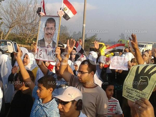 مسيرة بأجا بالدقهلية تنديدا بالانقلاب العسكري