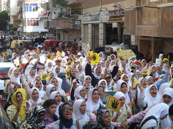 طلاب الميمون ببنى سويف ينتفضون تنديدا بقمع الحركة الطلابية