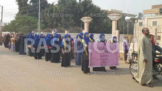 مسيرة مناهضة للانقلاب بالإبراهيمية بالشرقية