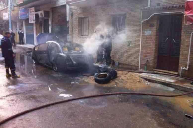 انفجار عبوة ناسفة بدائية في سيارة ضابط شرطة ببورسعيد