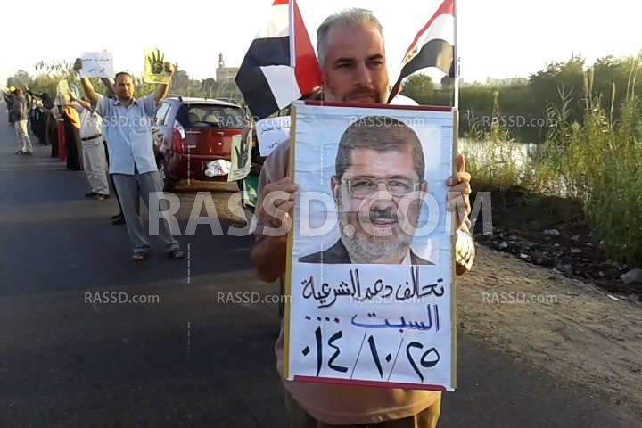 مسيرة مناهضة للانقلاب على طريق “أجا – ميت غمر”