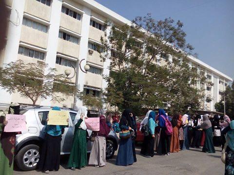 فعالية لطالبات جامعة الأزهر رفضًا لأحكام القضاء