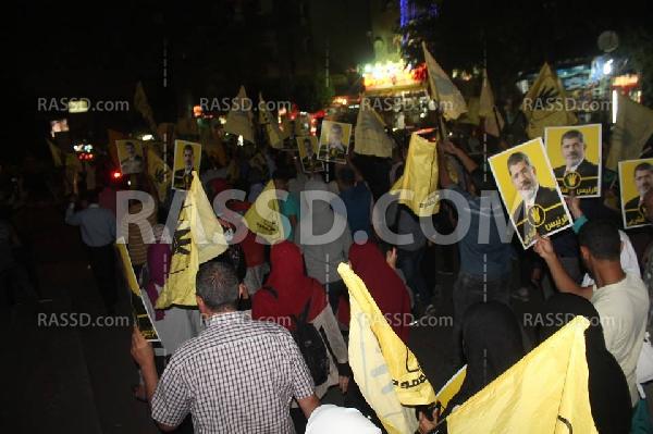 مدينة نصر تتظاهر للمطالبة بعودة مرسي