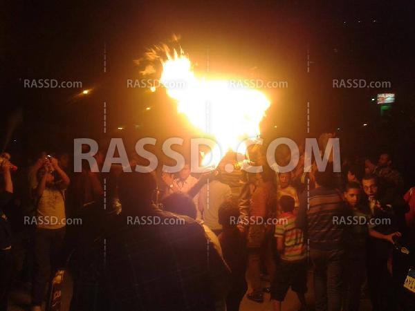 عفاريت ضد الإنقلاب تشعل منطقة النادي الإجتماعي بدمنهور