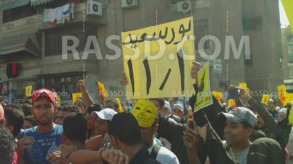 وقفة لرافضي الانقلاب بمنطقة الخمسة آلاف ببورسعيد