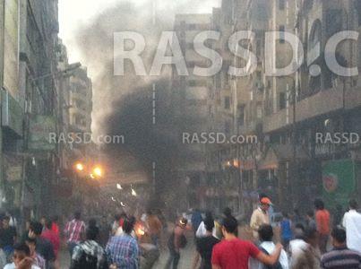 البلطجية يعتدون على رافضي الانقلاب بشارع العريش الجيزة