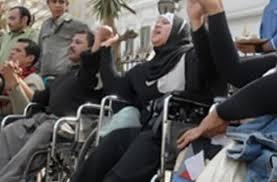 وقفة لذوى الاحتياجات الخاصة أمام “وزراء الانقلاب”