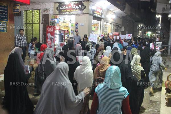 “الوراق” تتظاهر للتنديد بجرائم العسكر