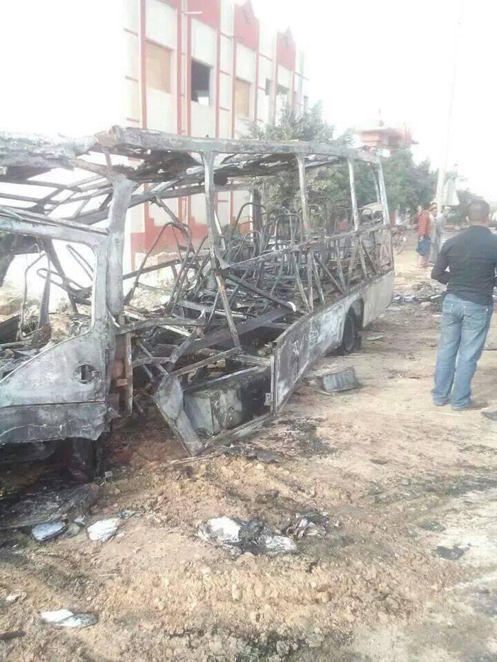 صور أولية عن حادث تفحم طلاب البحيرة