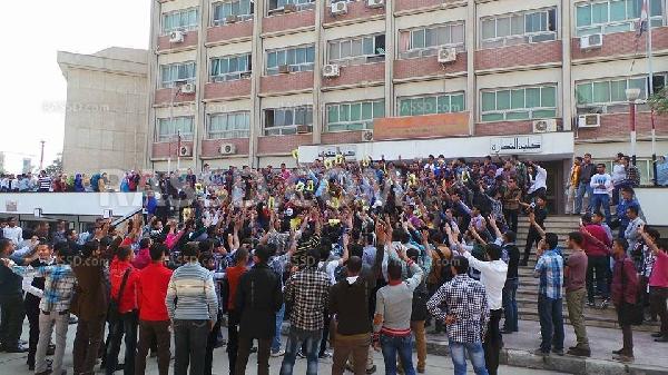 مظاهرة لطلاب أزهر أسيوط لمناهضة للإنقلاب