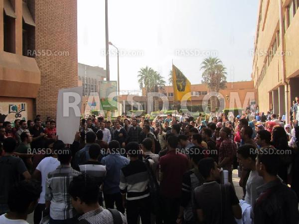 مسيرة لطلبة هندسة شبين في أسبوع الحرية للمعتقليين