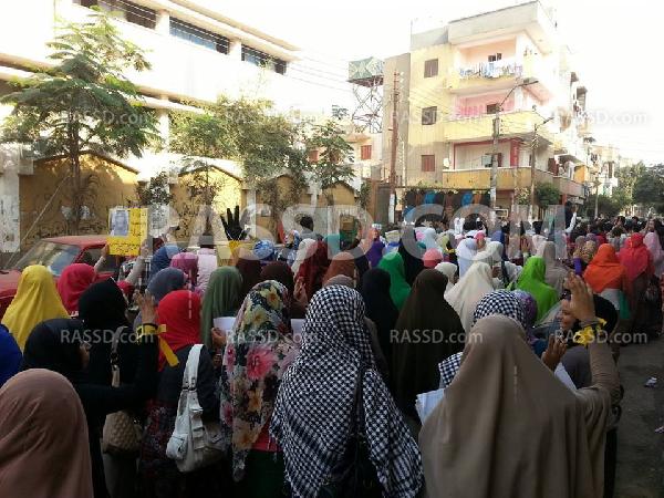 تظاهرة حاشدة ضد “القمع” لطلاب جامعة بني سويف