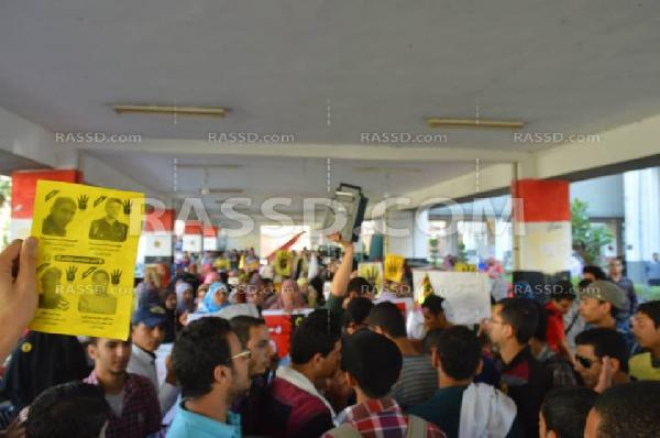 مظاهرة حاشدة بمجمع كليات طنطا للإفراج عن الطلاب المعتقلين